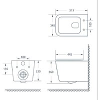Унитаз подвесной Lauter Magdeburg 21103EC + AM.PM PrimeFit I012709.0151 (черный матовый хром глянцевый, с кнопкой смыва) - Превью изображения №20 — Интернет-магазин Time-Shop