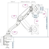 Кронштейн для монитора Arm Media LCD-T21 (белый) - Превью изображения №5 — Интернет-магазин Time-Shop