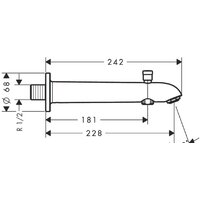 Излив Hansgrohe 13424000 - Превью изображения №2 — Интернет-магазин Time-Shop