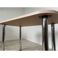 Кухонный стол Senira Р-001-02 (аламбра светлая/хром) - Превью изображения №9 — Интернет-магазин Time-Shop