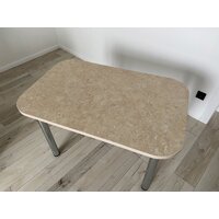 Кухонный стол Senira Р-001-02 (аламбра светлая/хром) - Превью изображения №5 — Интернет-магазин Time-Shop