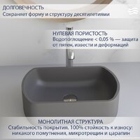 Умывальник Lauter Laguna 21L453G (Grey) - Превью изображения №2 — Интернет-магазин Time-Shop