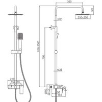 Душевая система  Ledeme L72417 - Превью изображения №3 — Интернет-магазин Time-Shop