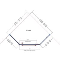 Душевой уголок RGW HO-084B 350608400-24 100x100 (черный/матовое-сатинат стекло) - Превью изображения №4 — Интернет-магазин Time-Shop