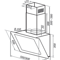 Кухонная вытяжка HOMSair Elf Push 60 Glass (белый) - Превью изображения №2 — Интернет-магазин Time-Shop