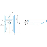 Умывальник Kirovit Фостер 450 - Превью изображения №4 — Интернет-магазин Time-Shop