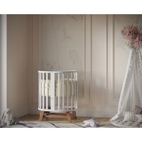 Кроватка-трансформер Incanto Verona с маятником KR-0024/1 (белый/бук) - Превью изображения №4 — Интернет-магазин Time-Shop