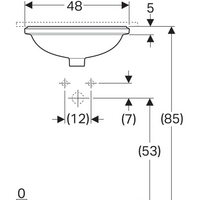 Умывальник Geberit VariForm 500.751.01.2 - Превью изображения №2 — Интернет-магазин Time-Shop