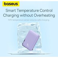 Внешний аккумулятор Baseus Magnetic Mini Air Wireless Fast Charge Power Bank 20W 10000mAh (сиреневый) - Превью изображения №13 — Интернет-магазин Time-Shop