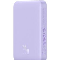 Внешний аккумулятор Baseus Magnetic Mini Air Wireless Fast Charge Power Bank 20W 10000mAh (сиреневый) - Превью изображения №3 — Интернет-магазин Time-Shop