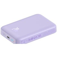Внешний аккумулятор Baseus Magnetic Mini Air Wireless Fast Charge Power Bank 20W 10000mAh (сиреневый) - Превью изображения №6 — Интернет-магазин Time-Shop