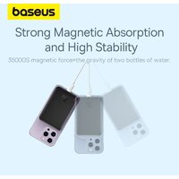 Внешний аккумулятор Baseus Magnetic Mini Air Wireless Fast Charge Power Bank 20W 10000mAh (сиреневый) - Превью изображения №11 — Интернет-магазин Time-Shop