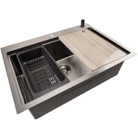 Кухонная мойка Stellar S6050NB-A (нано черный, c доской) - Превью изображения №3 — Интернет-магазин Time-Shop