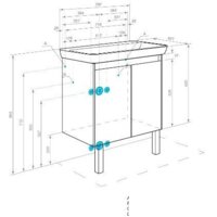  Акватон Тумба под умывальник Сканди Doors 80 1A282901SDB20 - Превью изображения №6 — Интернет-магазин Time-Shop