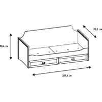 Кровать-тахта Ангстрем Кантри детская КА-830.25 (Я16) исп.4 (Д1, валенсия) - Превью изображения №10 — Интернет-магазин Time-Shop