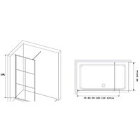 Душевая стенка RGW WA-111B 80 (прозрачное стекло) - Превью изображения №2 — Интернет-магазин Time-Shop