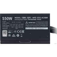 Блок питания Cooler Master MWE 550 White 230V V2 MPE-5501-ACABW-EU - Превью изображения №6 — Интернет-магазин Time-Shop