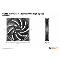 Вентилятор для корпуса be quiet! Pure Wings 3 120mm PWM high-speed BL106 - Превью изображения №4 — Интернет-магазин Time-Shop