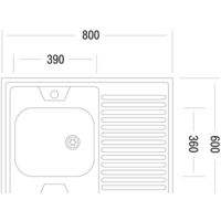 Кухонная мойка Ukinox STD800.600-5C 0L - Превью изображения №2 — Интернет-магазин Time-Shop