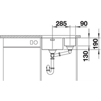 Кухонная мойка Blanco Andano 340/180-U (правая, без клапана-автомата) - Превью изображения №2 — Интернет-магазин Time-Shop