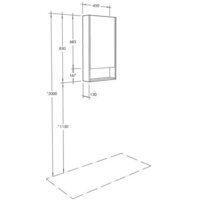  Акватон Шкаф с зеркалом Сканди 45 1A252002SDZ90 (белый/дуб рустикальный) - Превью изображения №2 — Интернет-магазин Time-Shop