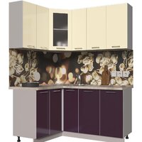 Интерлиния Мила Пластик 1.2x1.7 (слива глянец/ваниль глянец/травертин)