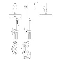 Душевая система  Deante Silia Titanium NQS_D9YK - Превью изображения №7 — Интернет-магазин Time-Shop