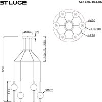 Подвесная люстра ST Luce SL6120.403.06 - Превью изображения №6 — Интернет-магазин Time-Shop