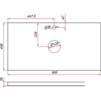  ЗОВ Тумба под умывальник Дион 90 D90LAFM7015MKV5-HPL38T (туя/графит матовый) - Превью изображения №5 — Интернет-магазин Time-Shop