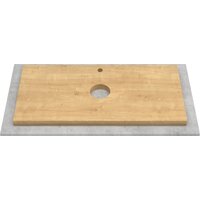  ЗОВ Тумба под умывальник Дион 90 D90LAFM7015MKV5-HPL38T (туя/графит матовый) - Превью изображения №3 — Интернет-магазин Time-Shop