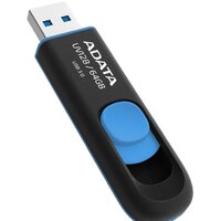 USB Flash ADATA DashDrive UV128 64GB (черный/синий) - Превью изображения №3 — Интернет-магазин Time-Shop