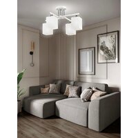 Люстра средней высоты Aitin Pro НПБ 02-4x60-101 N6788/4 (белый/хром) - Превью изображения №3 — Интернет-магазин Time-Shop
