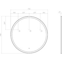  Vigo Зеркало Cosmo Comfort 800 - Превью изображения №10 — Интернет-магазин Time-Shop