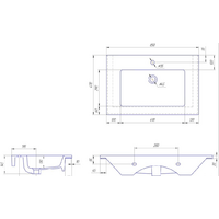 Умывальник Kirovit Оскар 850 - Превью изображения №2 — Интернет-магазин Time-Shop