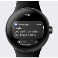 Умные часы Google Pixel Watch (глянцевый серебристый/угольный, спортивный силиконовый ремешок) - Превью изображения №4 — Интернет-магазин Time-Shop