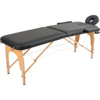 Массажный стол Atlas Sport складной 2-с 60 см деревянный (черный) - Превью изображения №2 — Интернет-магазин Time-Shop