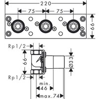 Скрытый механизм Hansgrohe ShowerTablet 13129180 - Превью изображения №2 — Интернет-магазин Time-Shop