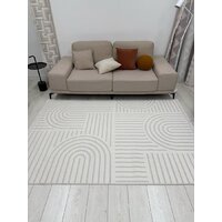 Ковер для жилой комнаты Radjab Carpet Поло Прямоугольник PL 255 12536RK (2x2.9, Cream) - Превью изображения №4 — Интернет-магазин Time-Shop