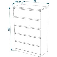 Комод Mio Tesoro Варма 5 (белый) - Превью изображения №5 — Интернет-магазин Time-Shop