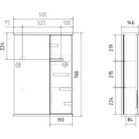  Volna Шкаф с зеркалом Joli 50 R (белый) - Превью изображения №9 — Интернет-магазин Time-Shop