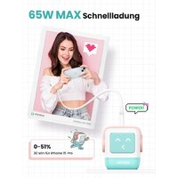 Сетевое зарядное Ugreen Nexode RG 65W CD361 (голубой/розовый) - Превью изображения №4 — Интернет-магазин Time-Shop