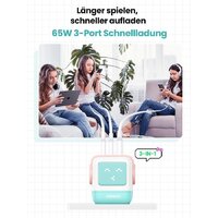 Сетевое зарядное Ugreen Nexode RG 65W CD361 (голубой/розовый) - Превью изображения №3 — Интернет-магазин Time-Shop