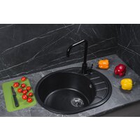 Кухонная мойка Marblan Ovata R (оникс,с сифоном) - Превью изображения №5 — Интернет-магазин Time-Shop