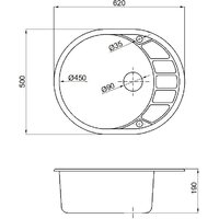 Кухонная мойка Marblan Ovata R (оникс,с сифоном) - Превью изображения №6 — Интернет-магазин Time-Shop