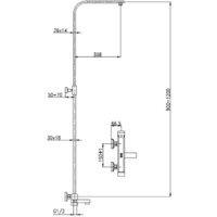 Душевая система  Aquanet Gotic AF440-72-S-B - Превью изображения №2 — Интернет-магазин Time-Shop