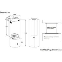 Кухонная вытяжка MAUNFELD Vega 39 Wall Sensor (черный) - Превью изображения №2 — Интернет-магазин Time-Shop