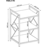 Стеллаж Signal Tablo R3 (дуб/темно-коричневый) - Превью изображения №4 — Интернет-магазин Time-Shop