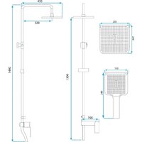Душевая система  Rea Storm REA-P9530 - Превью изображения №6 — Интернет-магазин Time-Shop