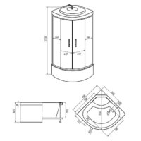 Душевая кабина Erlit ER3509TP-C3-RUS 90x90 - Превью изображения №2 — Интернет-магазин Time-Shop