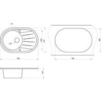 Кухонная мойка Granula ST-7601 (белый) - Превью изображения №3 — Интернет-магазин Time-Shop